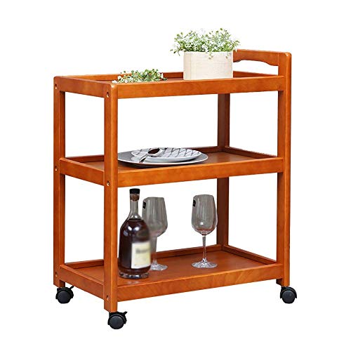 Carrito de servicio rodante – Carrito portátil de 3 niveles para el hogar, cocina y comedor – Mesa multifuncional para servir té, vino y aperitivos
