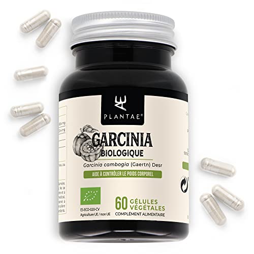 GARCINIA CAMBOGIA BIO * Plantae * 60 gélules végétales * Coupe-faim naturel + Effet rassasiant + Brûleur de graisse * 60% min.en acide hydroxycitrique * Cover