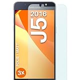 moex FlexProtect matte Schutzfolie für Samsung Galaxy J5 (2016) Bildschirmschutz Folie matt gegen Reflexionen, Anti Reflex Handyfolie mit Sonnenschutz, Kompatibel mit jeder Handyhülle, 3 Stück