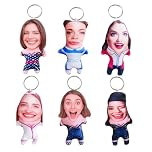 Custom Plush Photo Keychain, Personalised Gag Gift, Custom Ugly Pillow, 3D Double-Sided Body Shape Pillow, No White Edges Cute Keychain for Backpacks Charm, Prank Gifts Birthday White Elephant Gifts