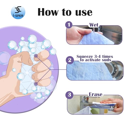 Image of 50 Pack Scouring Scrub Pad Singles with Foam | Multi-Surface | Non-Scratch