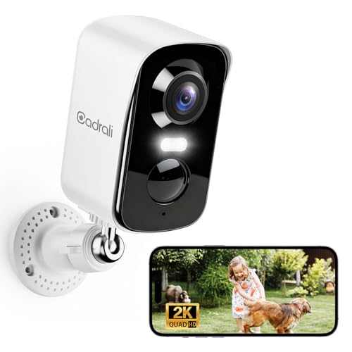 2K Security Cameras Wireless Outdoor - 5200mAh Battery Powered, A...