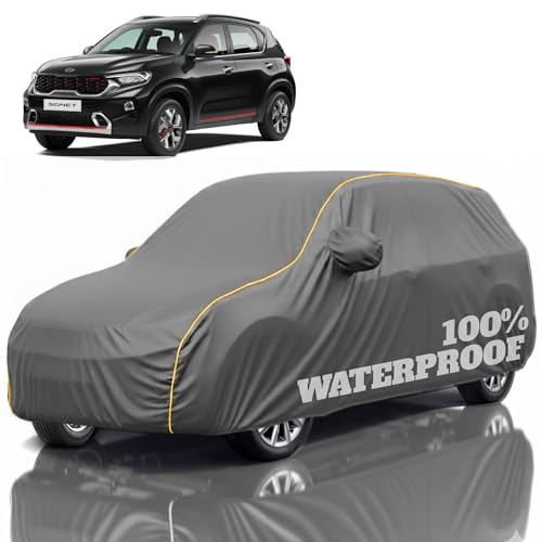 Image of Premium Polyester Car Cover Sonet All-Weather Protection from Rain, Dust & Sun | UV Resistant Fabric | Full Body Secure Fit for Outdoor & Indoor Parking Grey