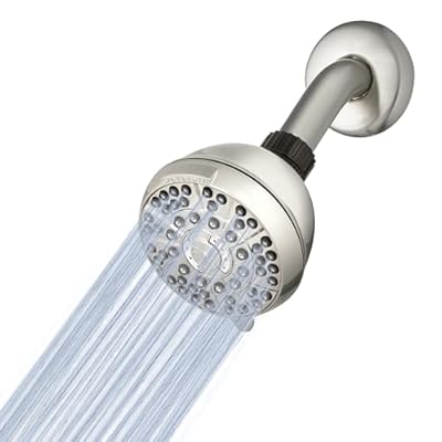 Waterpik XAS-619E PowerPulse Shower Head Brushed Nickel DIY Installation Features Powerful Therapeutic Strength Massage Setting, Easy Clean Anti-Clog Nozzles