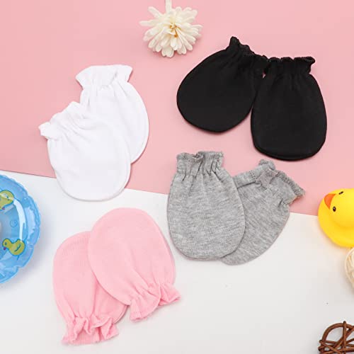 BQUBO Newborn Infant Toddler Mittens Leopard Print No Scratch Cotton Elastic Wrist Gloves Hypoallergenic for 0-6 Months Baby Boys Girls