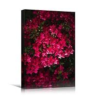 Canvas Wall Art Pink Petals Colorful Farmhouse/Country Floral Multicolor Patterns Photography - 12x18 inches