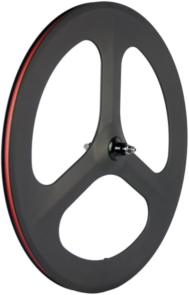 SUPERteamカーボンファイバー三本スポークフロントタイヤロードバイク