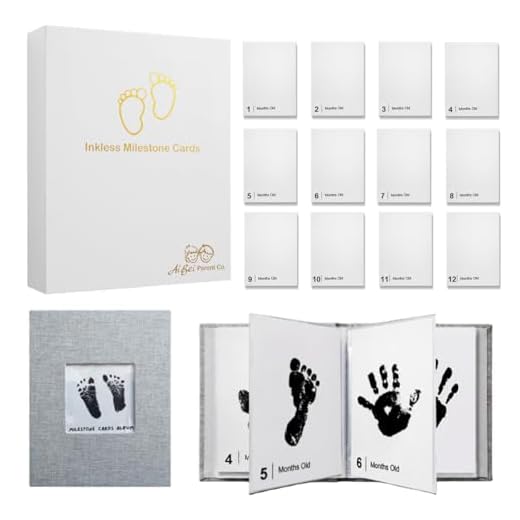 Baby Milestone Cards Footprint Memory Kit