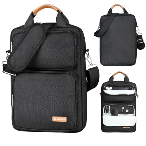 Image of 13.3-14 Inch Laptop Sleeve Bag, Laptop Bag for 14'' MacBook Pro M4 2024,14'' MacBook Pro M3&M2&M1 2023 /2021, 13.6 /13'' New MacBook Air M3 /M2 2024 /2022,Tab S8 Ultra 14.6 inch,with Shoulder Strap(Black)