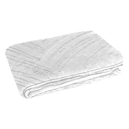 Couverture blanche douce 150x100 cm polyvalente pour lit et canapé
