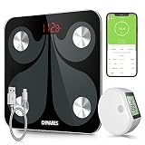 Body Fat Scale and Smart Body Tape Measure Combo via Bluetooth Phone App, Digital Bathroom Scales fo