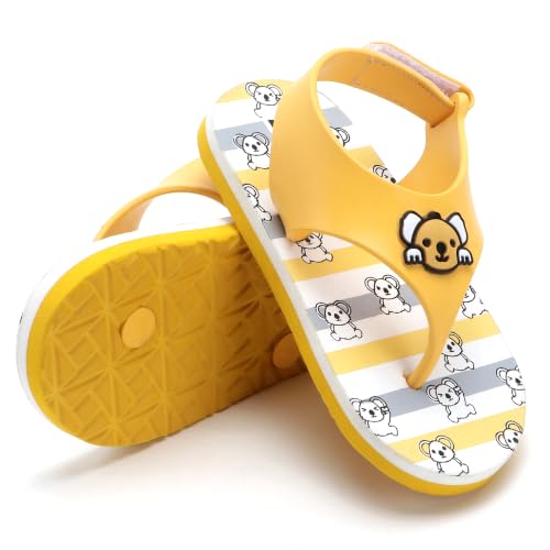 Image of Duosoft Kids Flip Flop Sandals with Bear Motif, Slippers for Baby Girl and Baby Boy, Indoor and Outdoor Slipper for Kids with Strap (K-401)