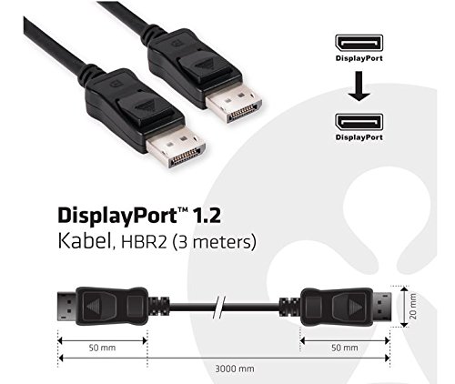 Club 3D Compatible Displayport 1.2 Kabel - 3 m