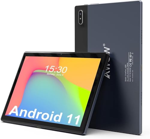 AWOW 10,1-Zoll Android 11 Tablet – Octa-Core T618, 4GB RAM, 128GB Speicher, 1920×1200 Full-HD, 2.4G/5G WiFi, Bluetooth 5...