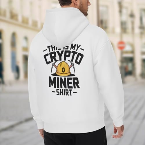 Funny Crypto Miner Men Women Kangaroo Pocket Fleece Hoodie - Image 6