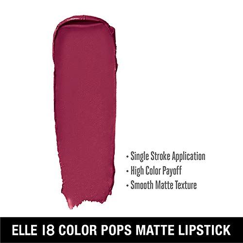 Image of Elle 18 Elle18 Color Pop Lip Color, Cherry Wine (Matte)