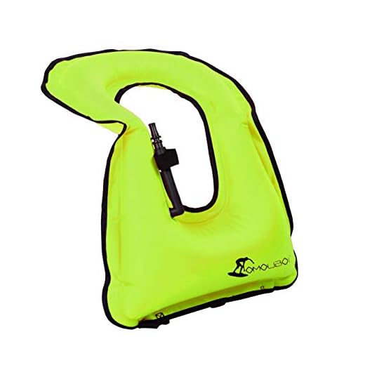 OMOUBOI Snorkel Vest for Adults Swim Vests Inflatable Snorkeling Jackets for Diving, Snorkeling, Swimming Safety (Suitable for 100-220 lbs) (Green)