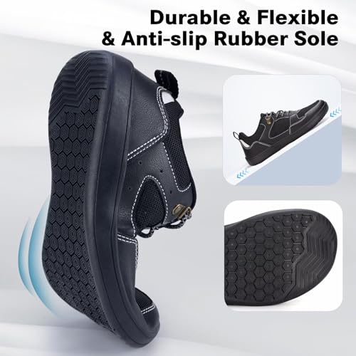 Image of ZYEN Mens Barefoot Shoes Wide Toe Box Trail Running Sneakers Zero Drop Non-Slip Extra Wide Width Walking Shoes Minimalist Wrestling Sneakers Gym Trainer