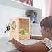 GINDOOR Parakeet Nesting Box Transparent Design, Natural Wood Bird Nest Breeding Box with Perch, Acrylic Bird House for Cage Bird Nesting Box for Small Cockatiel Lovebirds Finch Parrot Canary S