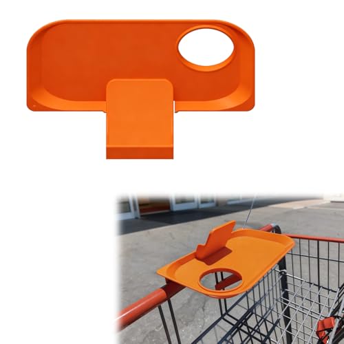 Shopping Cart Organizer Tray with Card Holder Compatible with Costco, Grocery Cart Accessory Clip-On Table for Food and Samples, Holder for Membership Card Receipt and Shopping List
