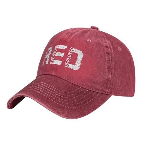 Gorra baseball Remember Everyone Deployed roja unisex talla única miniatura 1