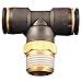 Milton 2204-11, 3/8" MNPT 1/2" OD Push to Connect Swivel Branch Tee (Pack of 30 pcs)