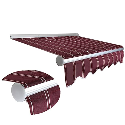 Store rétractable 3x2.5m en polyester PU imperméable pour terrasse