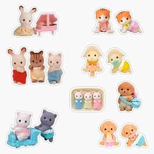 Sylvanian Families Babies Window Bumper Sticker Decal 5"