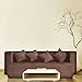 FRESH UP 4-Person Sofa Cum Bed Molphino Fabric 78X36X14 Inches Washable Cover With 4 Cushions (Brown