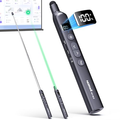 Clicker de présentation Bluetooth Norwii N21 avec pointeur télescopique