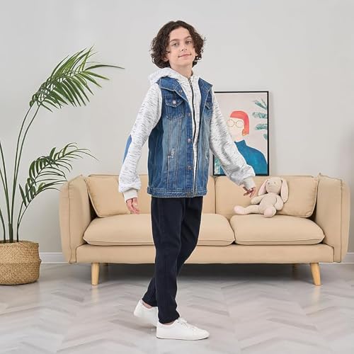 Image of Mallimoda Kids Boys Girls Hooded Denim Jacket