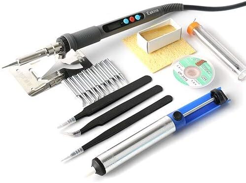 Soldering 60W Constant Temperature LCD Digital Adjustable Electric Soldering Iron 936 Soldering Station Soldering Tool Set Kit 60W EU plug - (CN, Power: 60W, Color: 60W Set, Plug Type: EU)