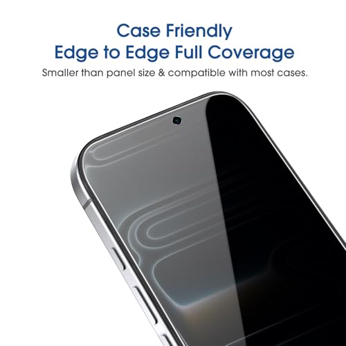 Image of amFilm OneTouch for iPhone 17 Pro Privacy Screen Protector 6.3'' 2025 | 30s Auto-Alignment, Bubble Free, Tempered Glass, 28 Anti Spy, Shatterproof, Camera Lens Protector 2+4 Pack (17P-6.3'')