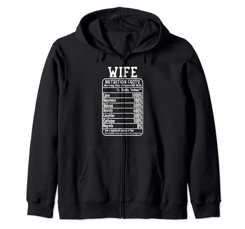 Funny Wife Nutrition Facts Sudadera con Capucha