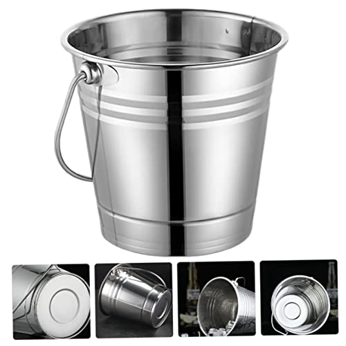 Cubo de hielo portátil de acero inoxidable para bar y hogar ULTECHNOVO 8