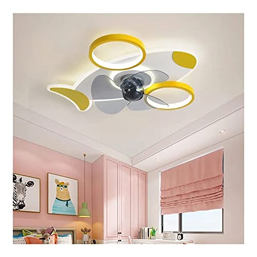 Ventilateur de plafond pour chambre d'enfant silencieux hélicoptère avec lumière réglable