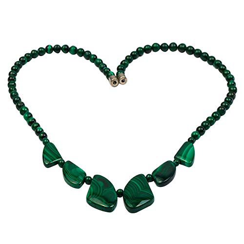 Collier malachite véritable et perles pour un style bohème chic