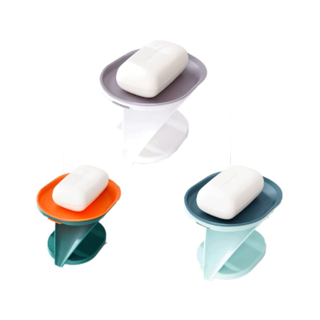 soap box holder, Soap Dish Holder,SoapTray,Self-Draining Household Storage, Removable Drain with Suction Cup Base(Type a)