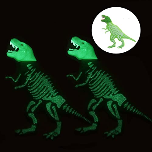 3D Cartoon Animal Book Marks，Funny Cute Pretty Unique Bookmark for Kids, Boys, Girls, Students and Reading Lovers (2 Pack Luminous Dinosaur)