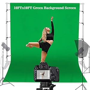 NewZeal 10 X 10ft Green Backdrop Screen, Chro...
