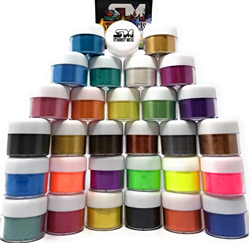 Stardust Micas Pigment Powder Cosmetic Grade Colorant For Makeup, Soap Making, Epoxy Resin, Diy Crafting Projects, Bright True Colors Stable Mica Batch Consistency (10 Gram Jar, Blood Orange) #TOP7