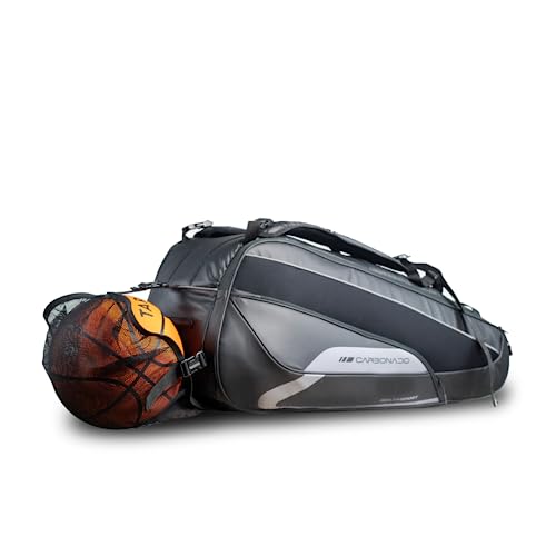 Image of Carbonado Multisports Utility Duffle Bag 35L | for Cricket, Tennis, Badminton, Football, Basketball and Other Sports | Unisex | with Insulation Compartment for Racket
