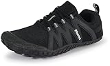Weweya Women's Minimalist Barefoot Running Shoes Outdoor Beach Yoga Training Cycling Shoes Cross Trainer Work Out US Size 8 8.5 Black