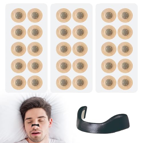 Magnetic Nose Strip Breathing,30 Count Nose Magnet for Breathing with Nose Opener Magnetic,Magnetic Nasal Strips to Improve Sleep Quality,Magnetic Nose Strip Breathing - Skin Friendly
