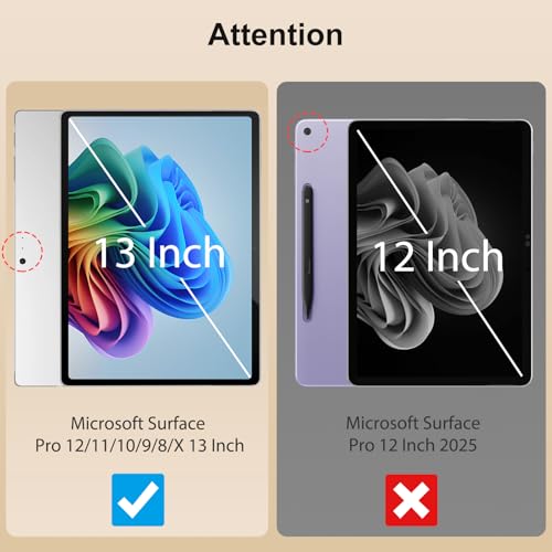 Image of SPARIN (13 Inch) Paper Glass Screen Protector for Microsoft Surface Pro 11 /10 /9 /8 /X /12th Gen Business Edition, 2 Pack Tempered Glass with Easy Alignment Tool, Matte Anti-Glare, Write Like on Paper, Surface Pen Support