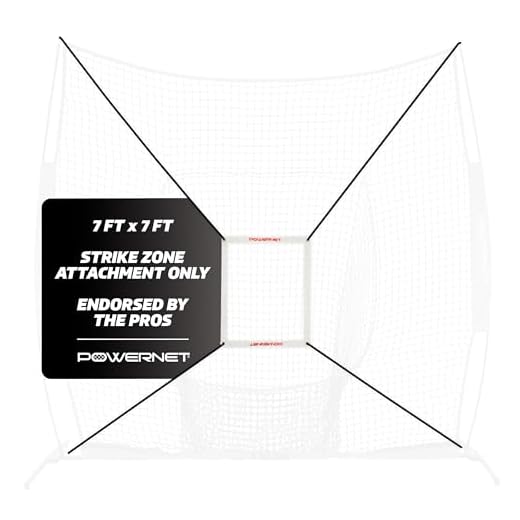 PowerNet Strike Zone Attachment Only | for 7x7 Baseball Softball Net | Work on Pitching Drills and Location Accuracy | Solo or Team Pitcher Training Aid | Instant Feeback on Strikes or Balls Location