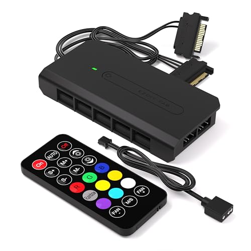 Amazon | EZDIY-FAB ARGBファンハブ 10ポート、6ピンケース