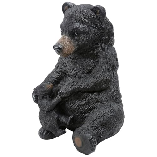 Escultura Oso Madre y Cría en Poliresina Rústica miniatura 5
