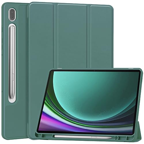 Funda Samsung Galaxy Tab S9 de cuero delgado premium y estructura protectora de alta resistencia