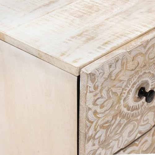 Comoda rectangular de madera de mango maciza y diseño moderno 8